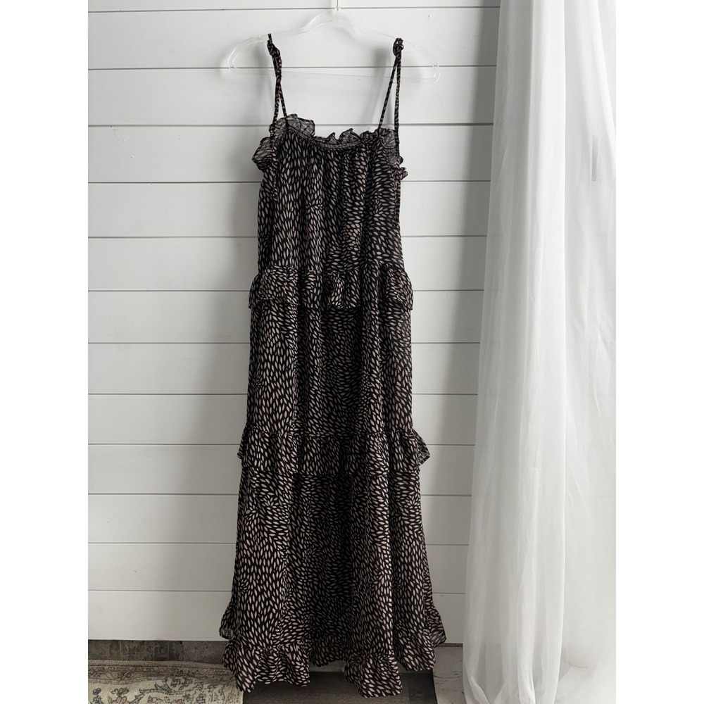 Who What Wear Black Ruffle Dress